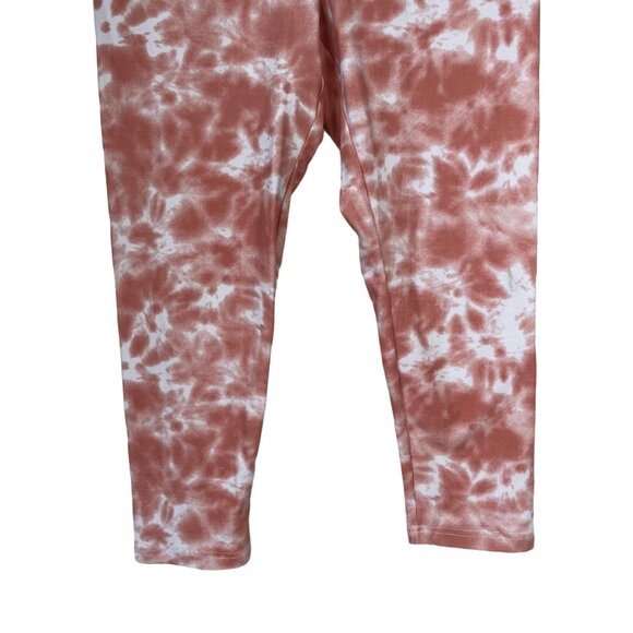 Time and Tru Capri Legging Womens Medium Pink White New Tie Dye - Picture 5 of 9